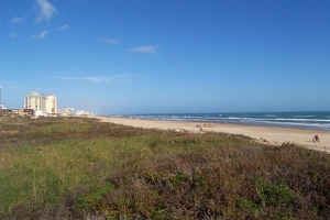 View of beach from boardwalk