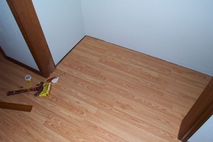 Closet with new floor
