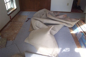 Living room carpet removal