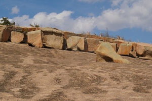 Line of boulders
