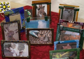 Fused glass picture frames