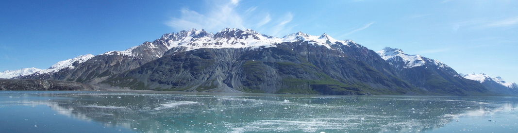 Mountains near Grand Pacific glacier panoramic