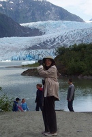 Tamara at Mendenhall glacier