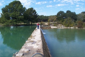 Blanco River, dam in campground