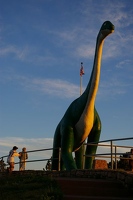 Brontosaurus at sunset