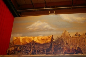 Model of covered wagon