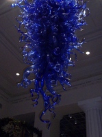 Glass sculpture in lobby