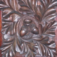 Carved oak motif