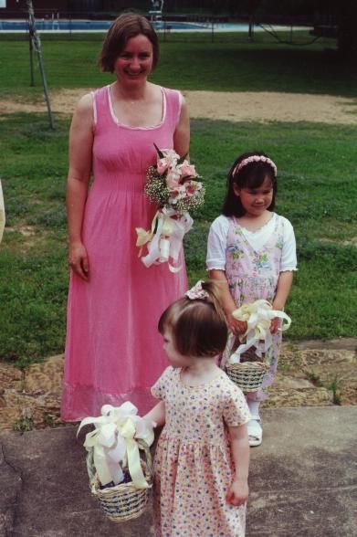 Kay with flower girls